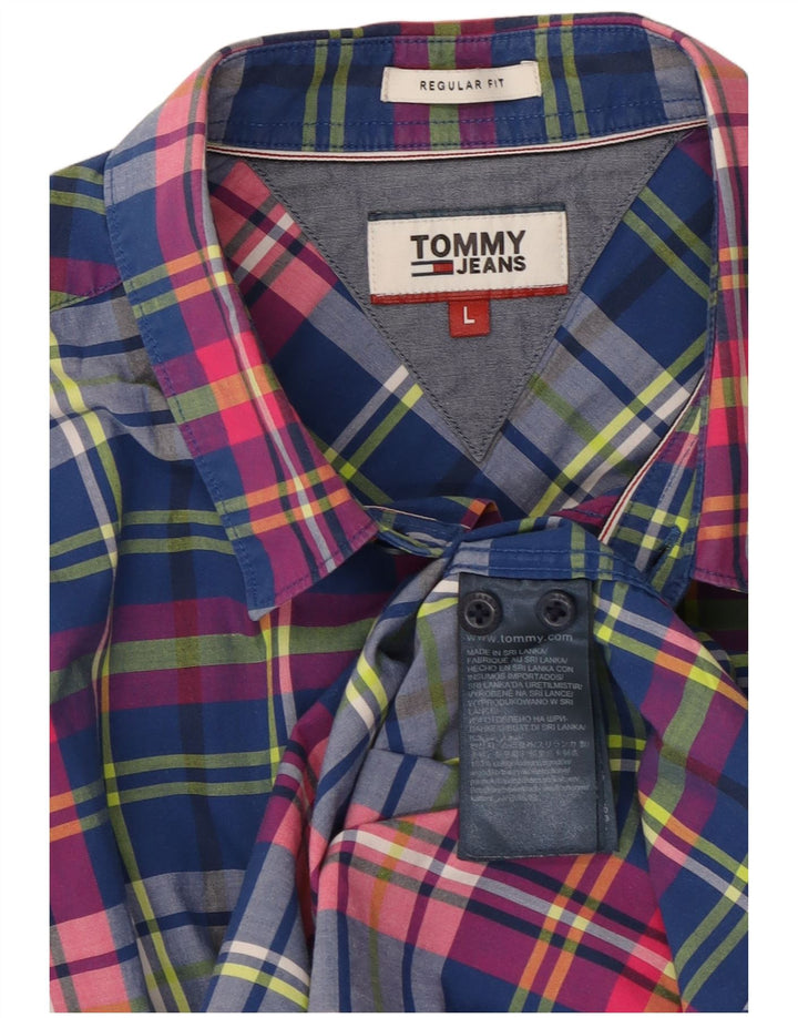 TOMMY HILFIGER Chemise Regular Fit Homme Grand Carreau Multicolore Coton