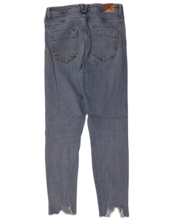 Zara Jean skinny effet vieilli pour femme EU 40 Medium W30 L28 Bleu
