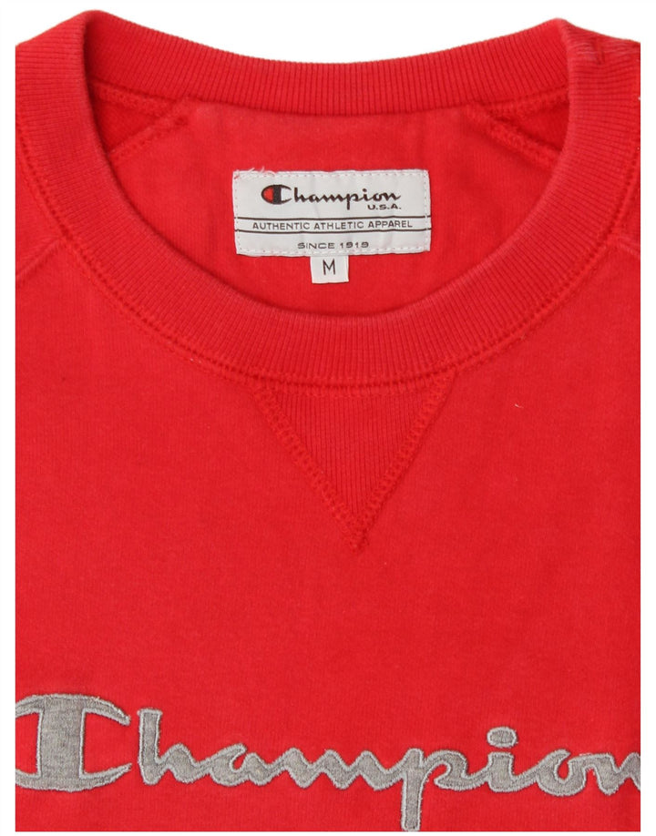 Champion Sweat-shirt graphique pour femme UK 14 Coton rouge moyen