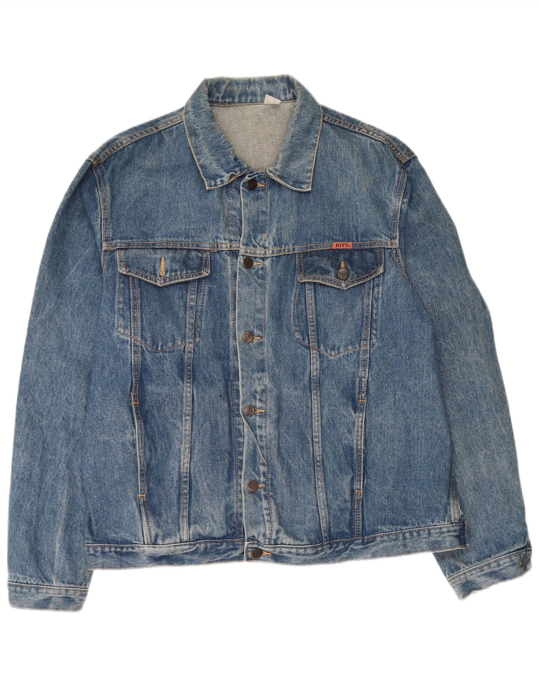 Ritt Veste en jean pour homme UK 40 Large Bleu Coton