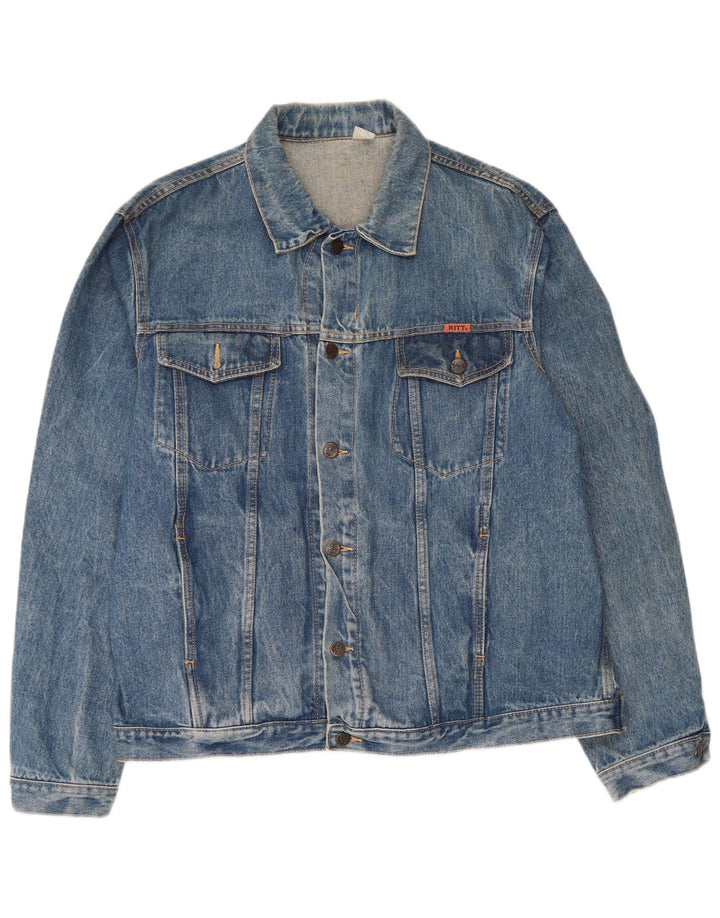 Ritt Veste en jean pour homme UK 40 Large Bleu Coton