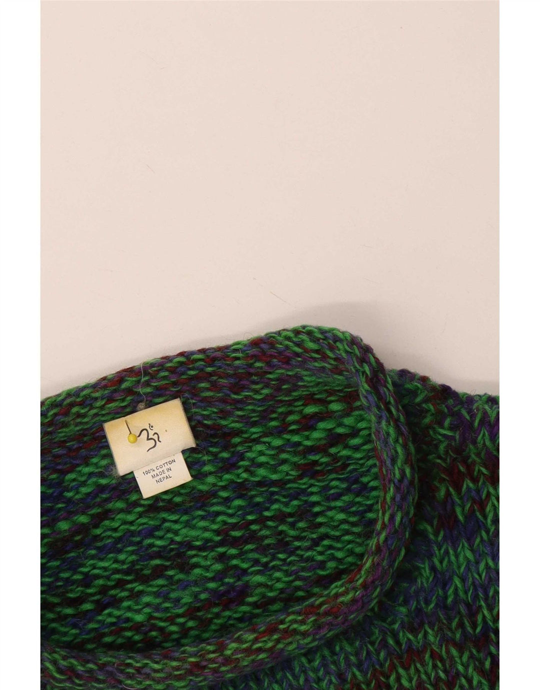 Legend Pull col rond homme en coton moucheté vert moyen
