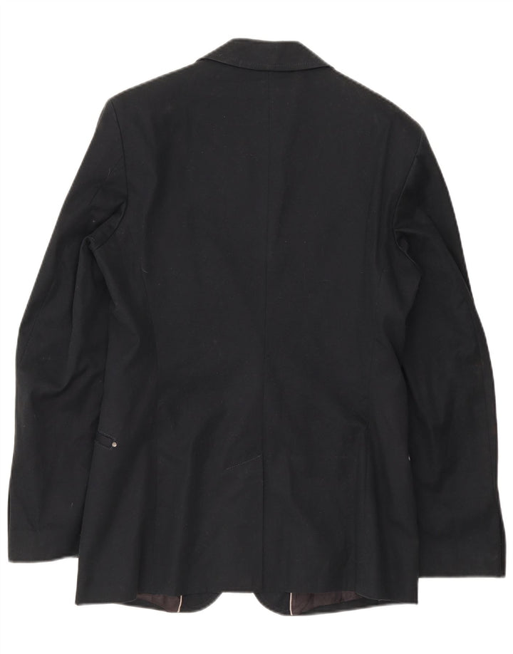 Zara Veste Blazer 2 Boutons Homme IT 48 Bleu Marine Moyen Coton