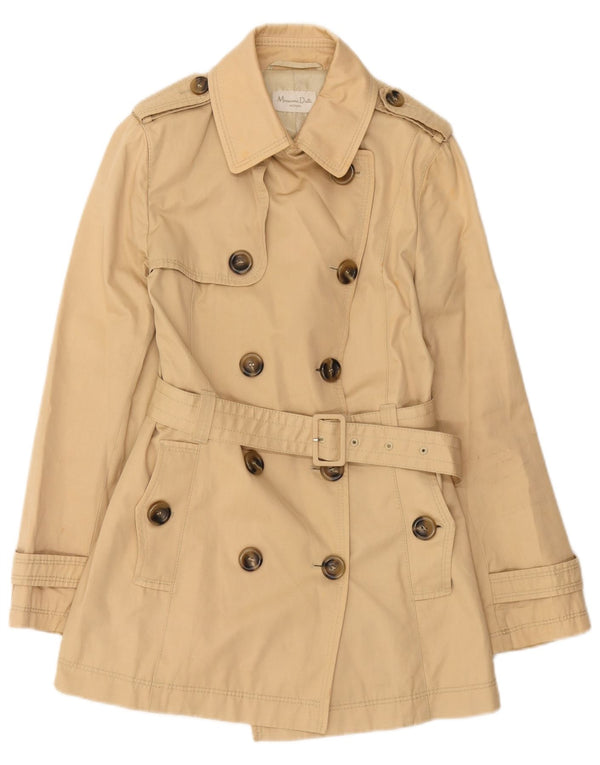Massimo Dutti Trench-Coat Femme UK 12 Viscose Beige Moyen