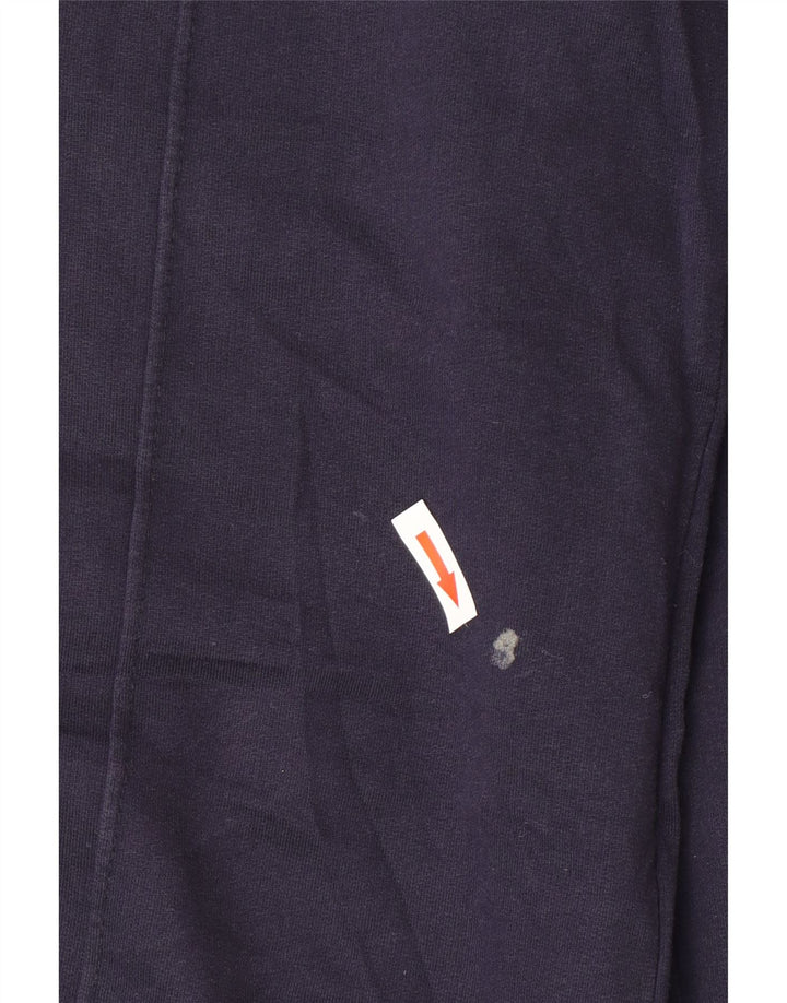 Zara Pantalon de survêtement pour femme UK 12 Medium Navy Blue Colourblock