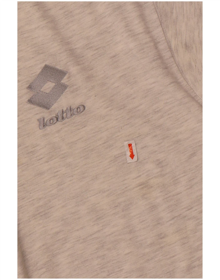 Lotto T-Shirt Graphique Homme Gris Moyen Moucheté