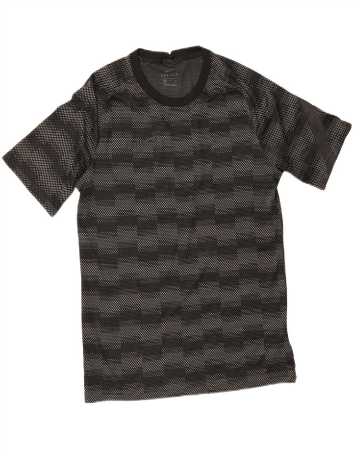 Nike Hommes Dri Fit T-Shirt Haut Noir Géométrique Polyester