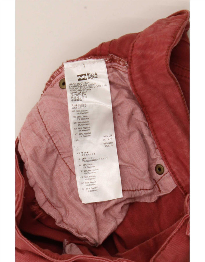 Billabong Short en jean vieilli pour femme W26 Petit coton rouge