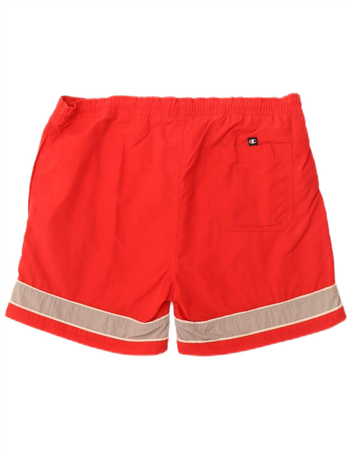 CHAMPION Short de Bain Homme Large Rouge Colourblock