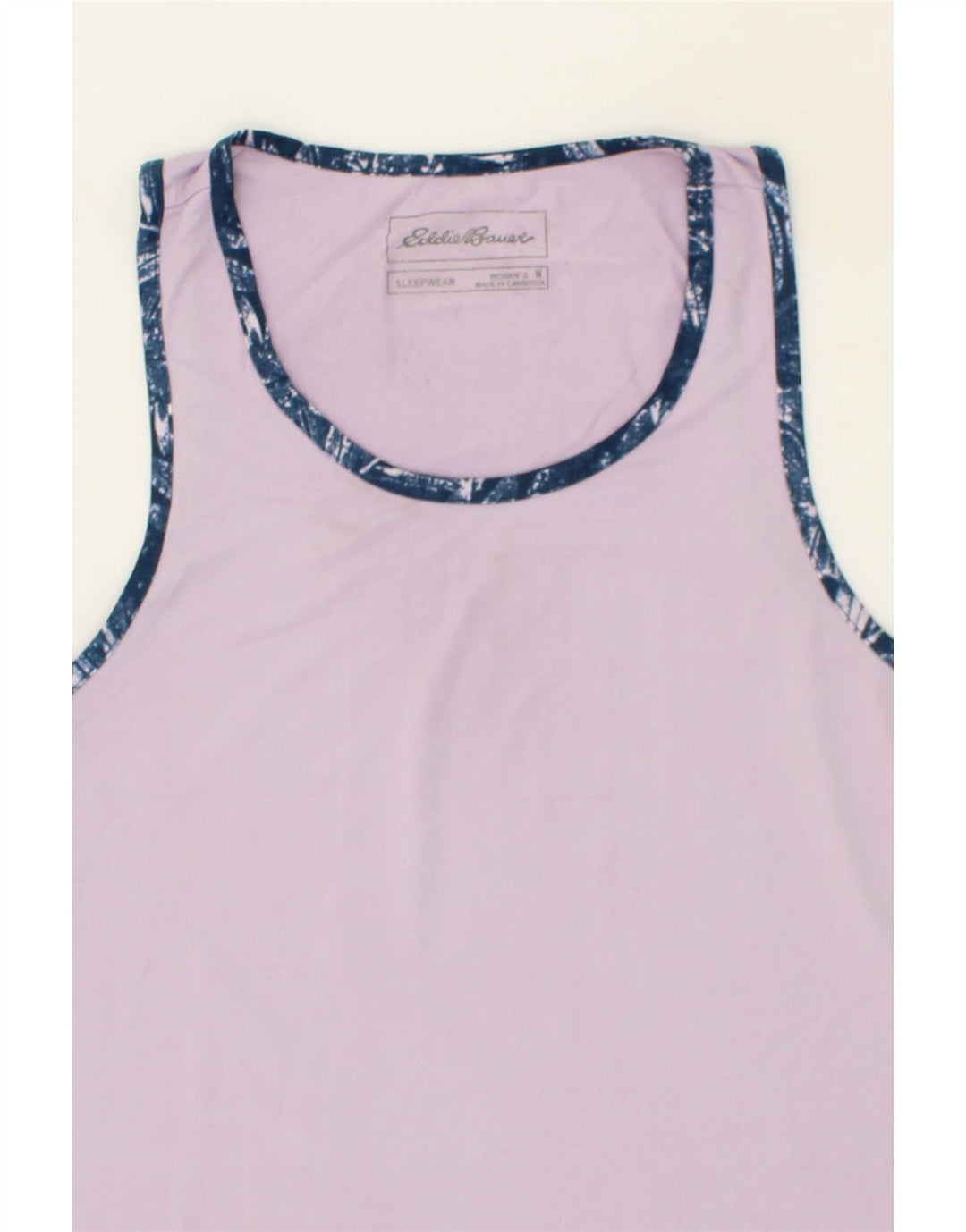 EDDIE BAUER Womens Sleepwear Vest Top UK 12 Medium Purple Polyester Vintage Eddie Bauer and Second-Hand Eddie Bauer from Messina Hembry 