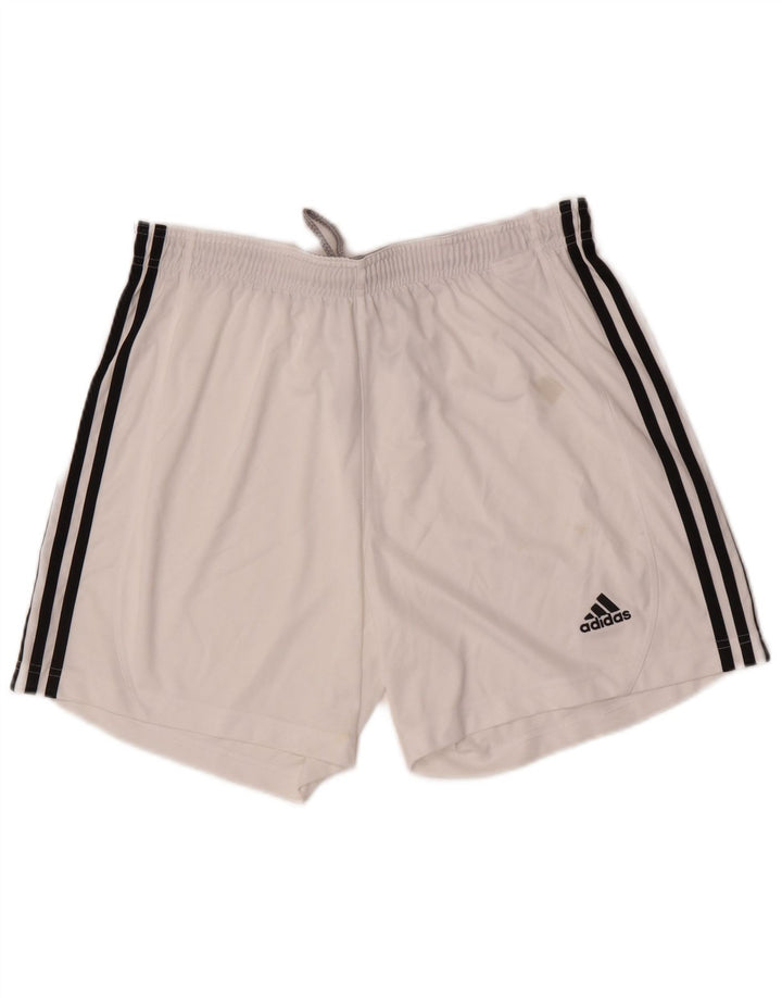 Adidas Hommes Climalite Sport Shorts Grand Blanc Polyester