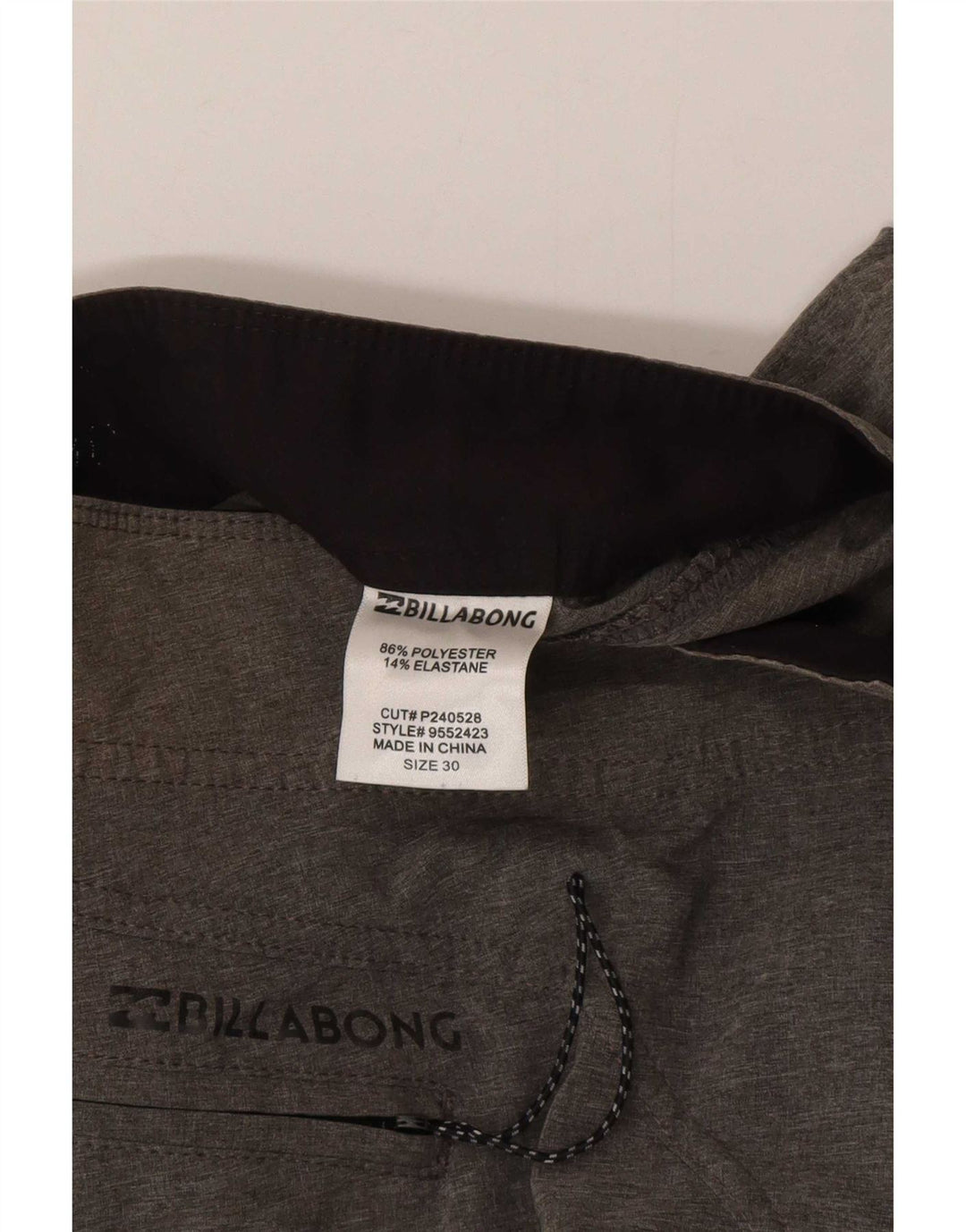Billabong Short de bain homme gris moyen rayé polyester