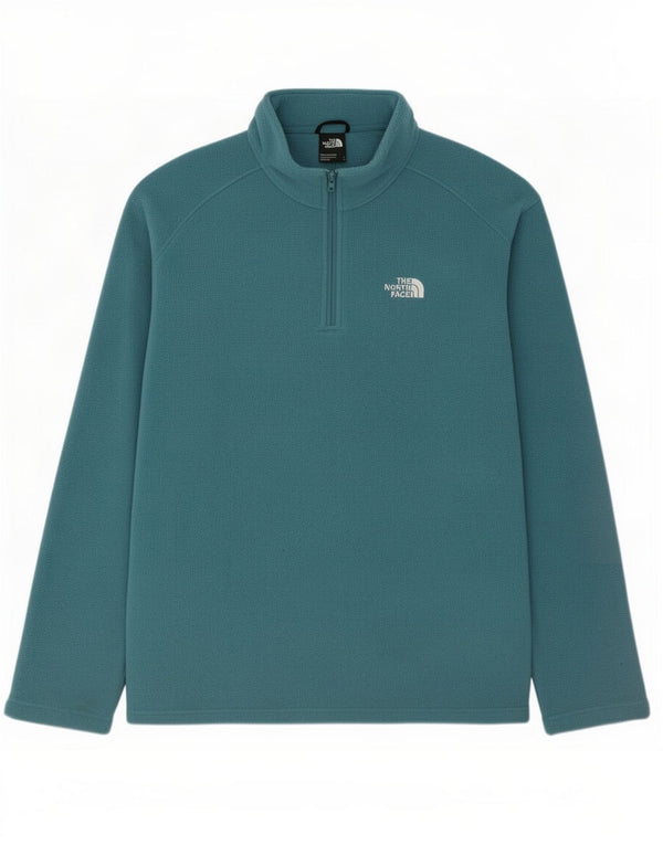 The North Face Pull polaire à col zippé pour homme Large Bleu Polyester