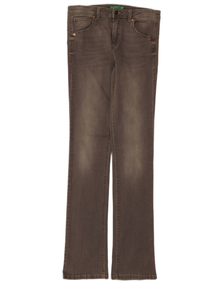 Benetton Jean Skinny Bootcut Femme W28 L33 Gris