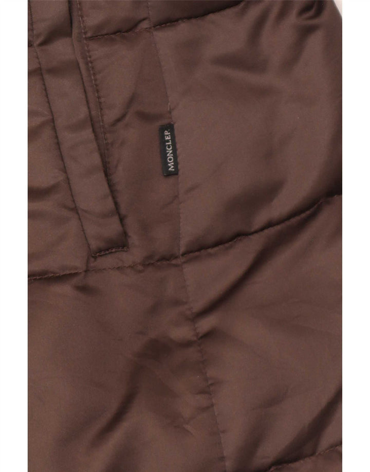 Moncler Manteau rembourré pour femme Taille 3 Large Marron