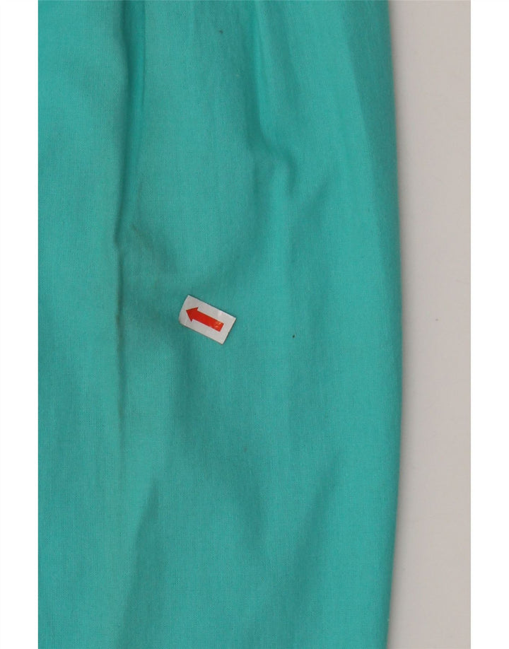 VINTAGE Pantalon Chino Taille Haute Femme W28 L27 Coton Turquoise