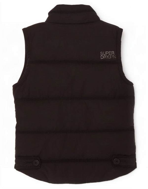 Superdry Femme Gilet Rembourré UK 16 Large Bleu Marine Coton