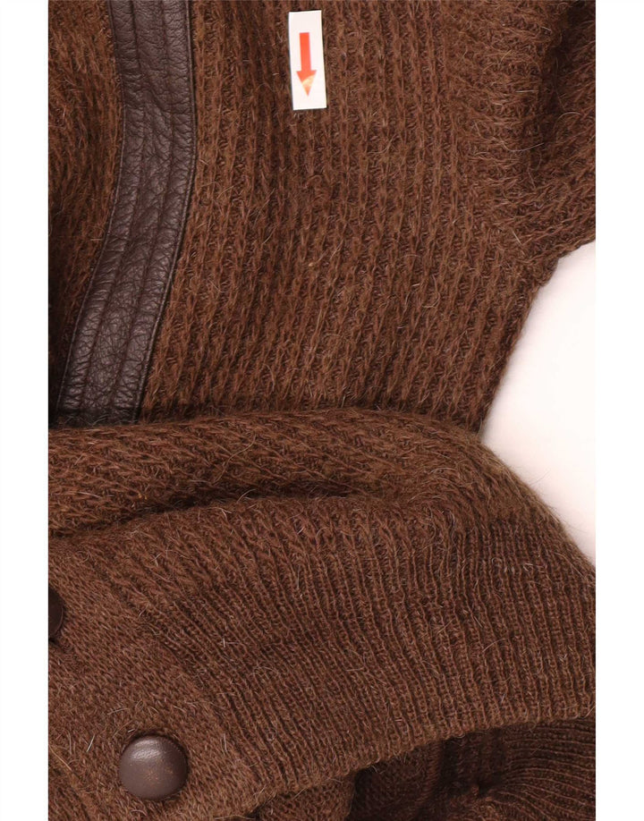 Marek Cardigan Homme Pull Large Marron Acrylique
