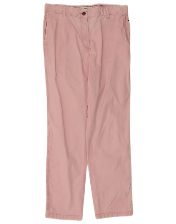 Marks & Spencer Pantalon chino coupe classique pour femme UK 10 Small W30 L29 Rose