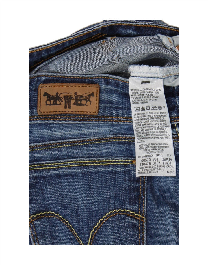 LEVI'S Womens 570 Straight Jeans W28 L26 Blue Cotton Vintage Levi's and Second-Hand Levi's from Messina Hembry 