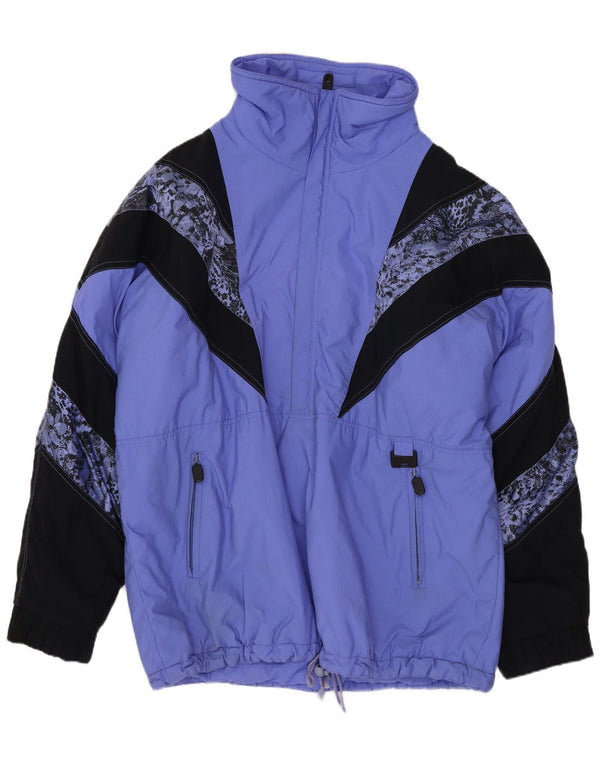 Alaska Veste de Ski Homme XL Bleu Colourblock Polyamide Rétro