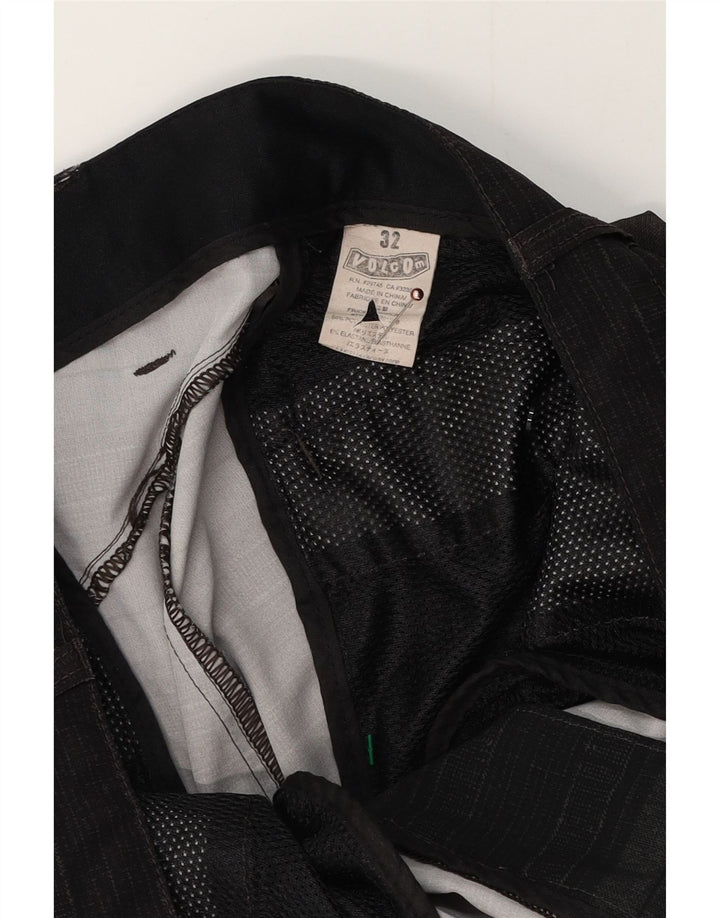 VOLCOM Short Cargo Homme W32 Large Gris Rayé Polyester