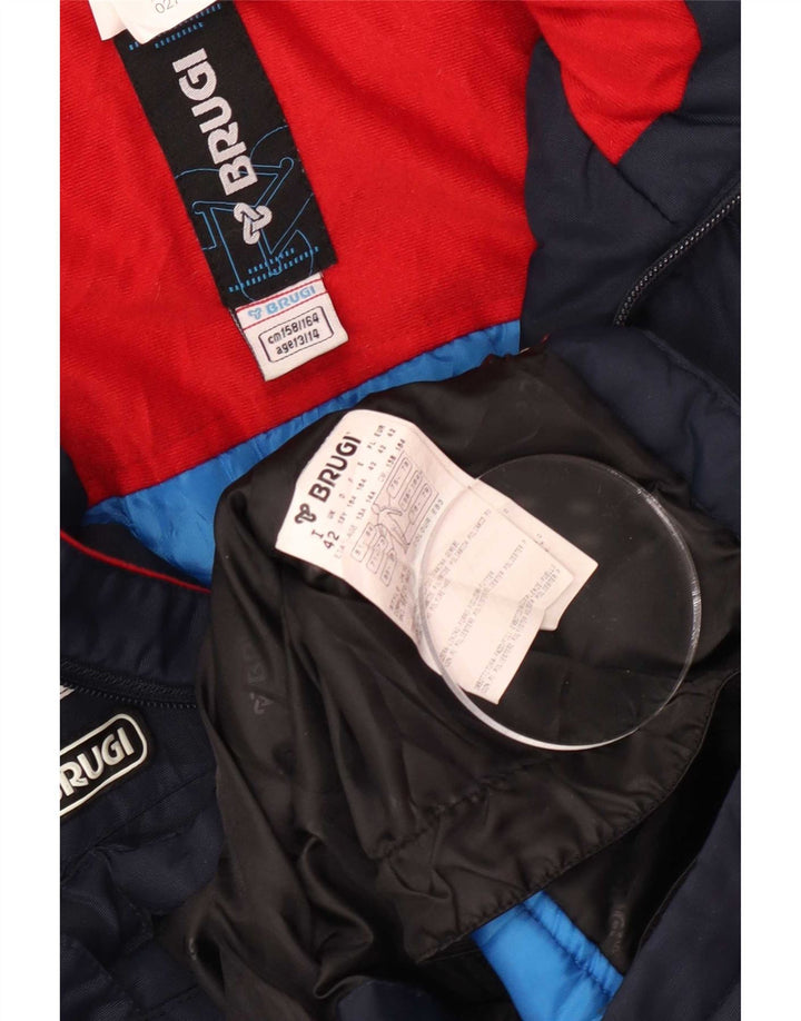 Veste de ski à capuche Brugi Garçon 13-14 ans Bleu Marine Colourblock Polyamide