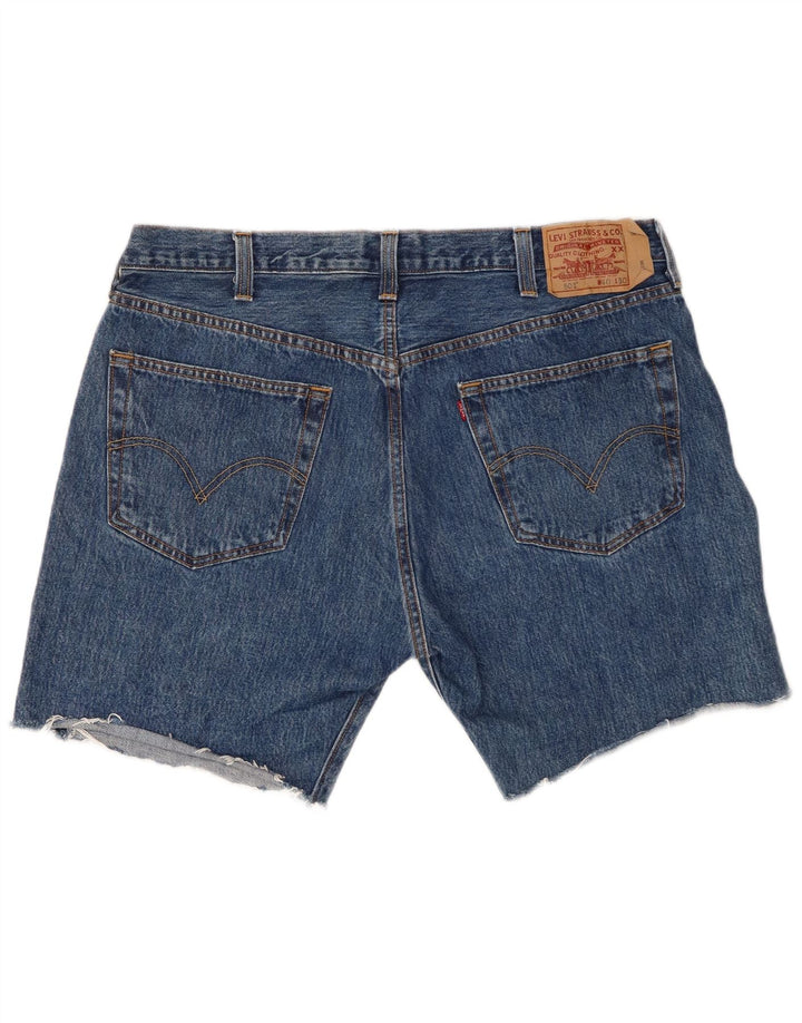 Levi's Short en Jean 501 Homme W40 XL Bleu Coton