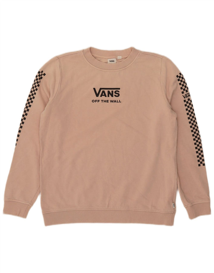 Vans Sweat-shirt surdimensionné graphique pour femme UK 10 Petit Rose