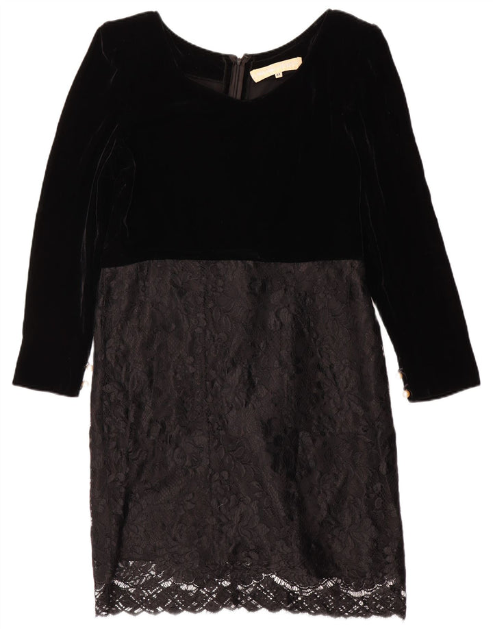 Clara Della Giovanna Robe droite à manches longues pour femme IT 44 Noir moyen