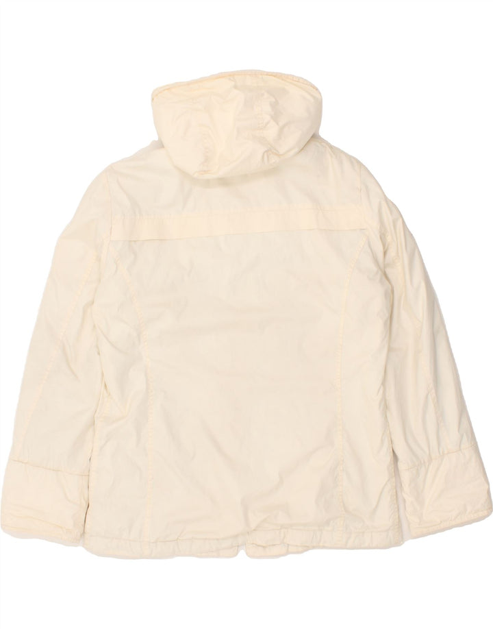 CONTE OF FLORENCE Womens Hooded Padded Jacket IT 46 Large Beige Polyester Vintage Conte of Florence and Second-Hand Conte of Florence from Messina Hembry 