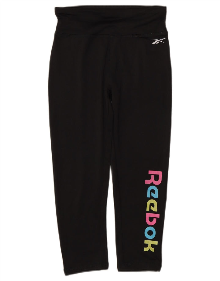 Reebok Legging Capri Graphic Fille 10-11 ans Noir Polyester