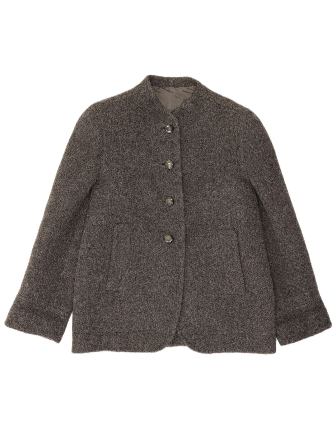 vintage Femme 4 Bouton Blazer Veste UK 14 Grand Gris