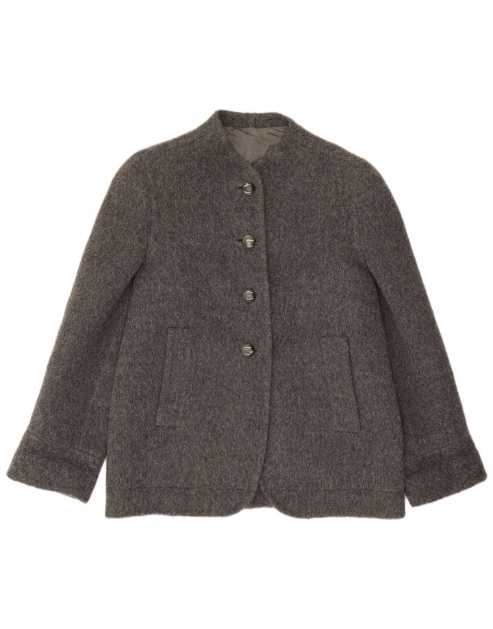 vintage Femme 4 Bouton Blazer Veste UK 14 Grand Gris