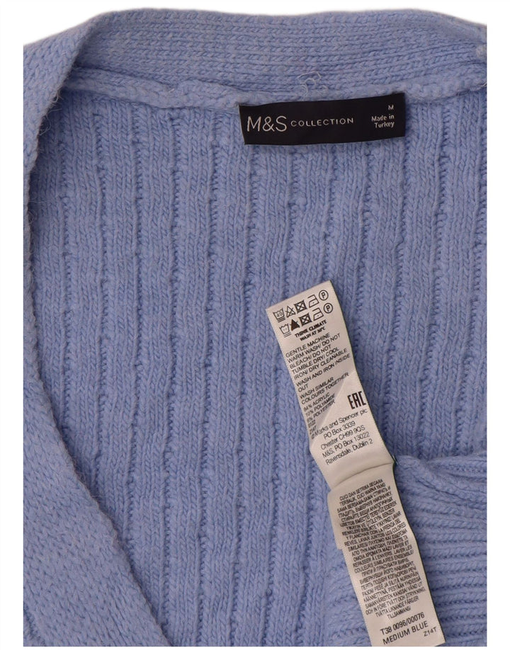 Marks & Spencer Pull cardigan court surdimensionné pour femme UK 14 Bleu moyen