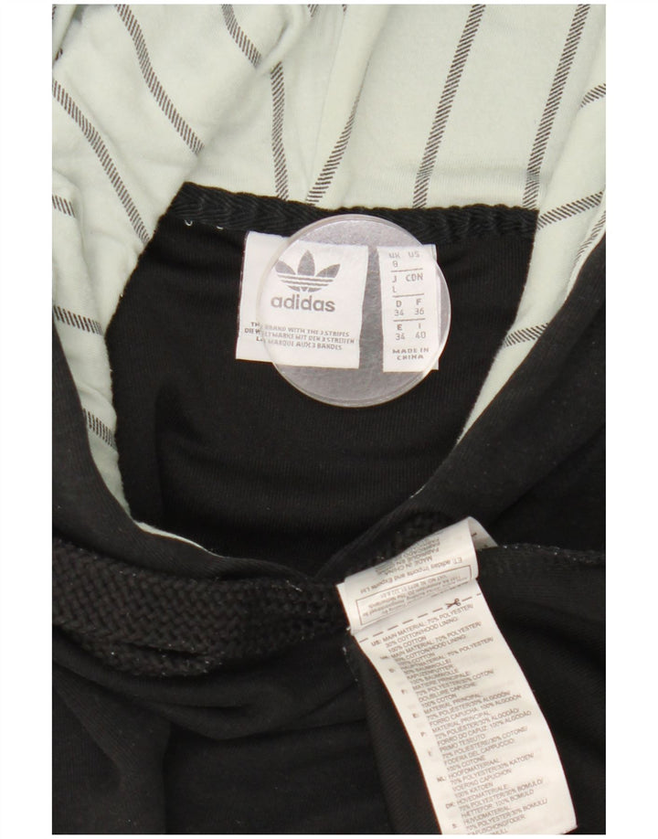 Adidas Sweat à capuche court surdimensionné pour femme UK 8 Petit Noir Polyester