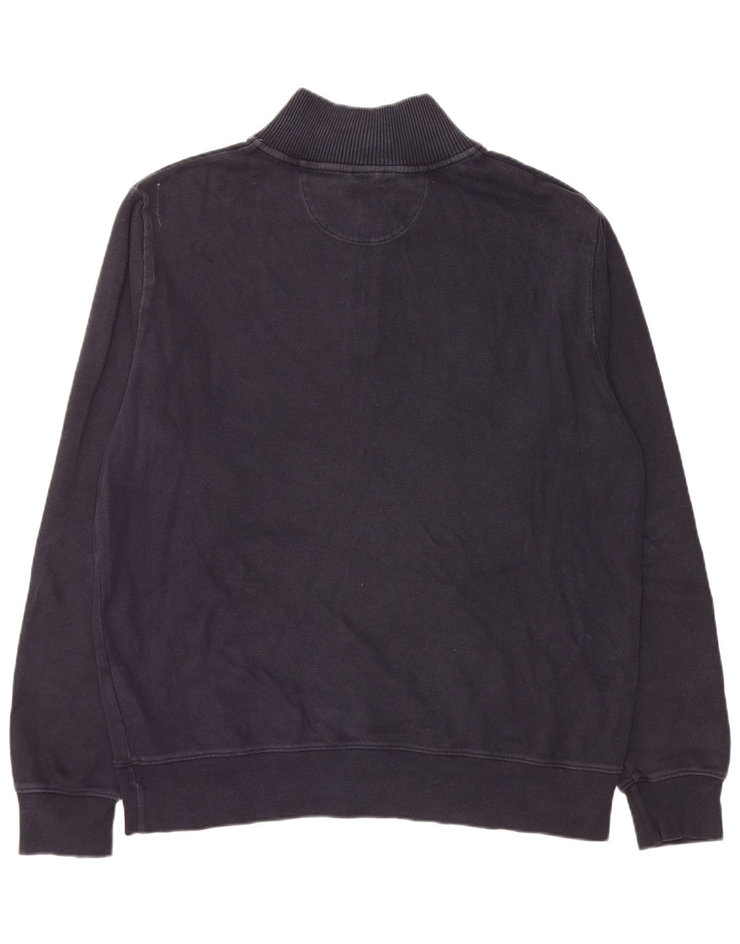 GANT Hommes Zip Neck Sweatshirt Jumper 2XL Bleu Marine Coton