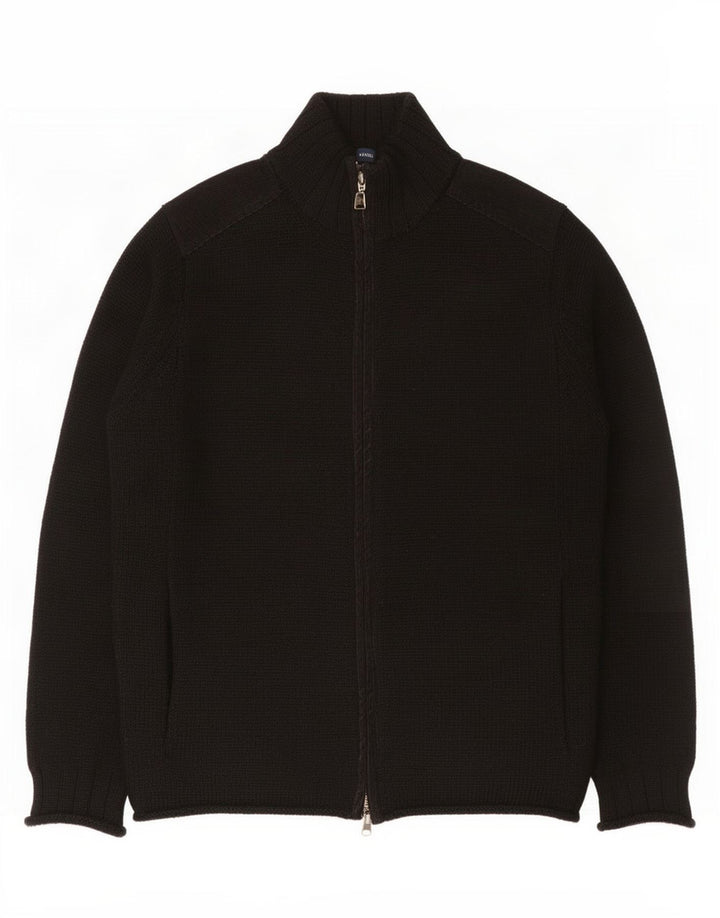 French Connection Cardigan Pull Homme Noir Moyen Laine