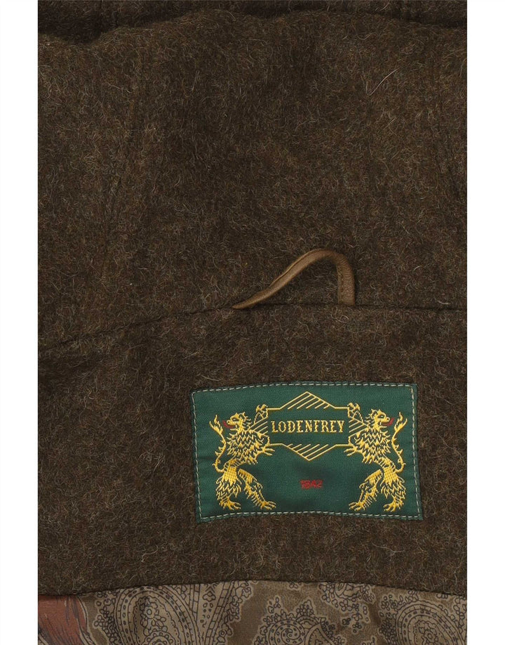 Lodenfrey Duffle-coat à capuche pour homme EU 50 Grande laine verte
