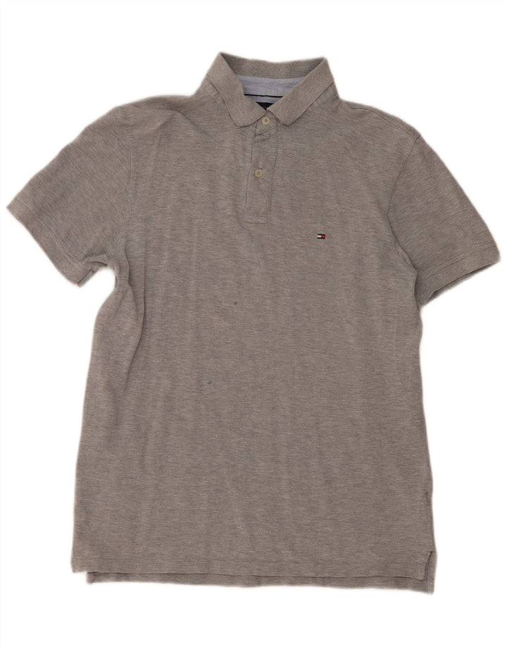Tommy Hilfiger Polo Homme Gris Moyen Moucheté Coton