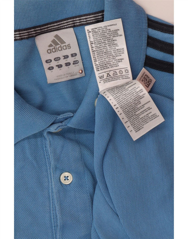ADIDAS Polo Homme Bleu Moyen Coton