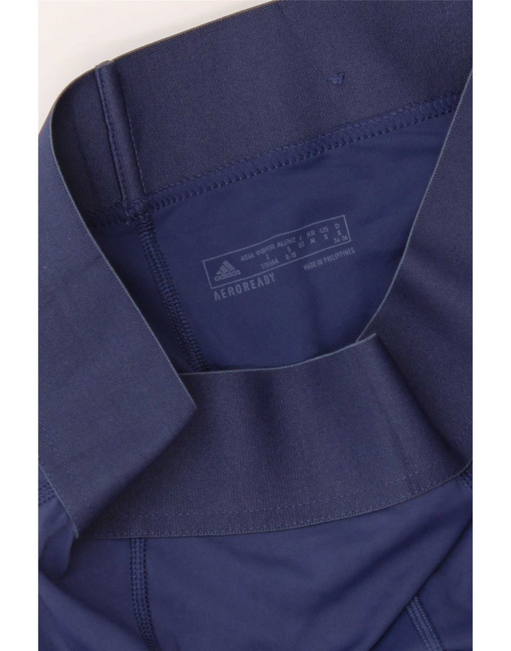 Adidas Leggings Femme UK 8/10 Petit Bleu Marine