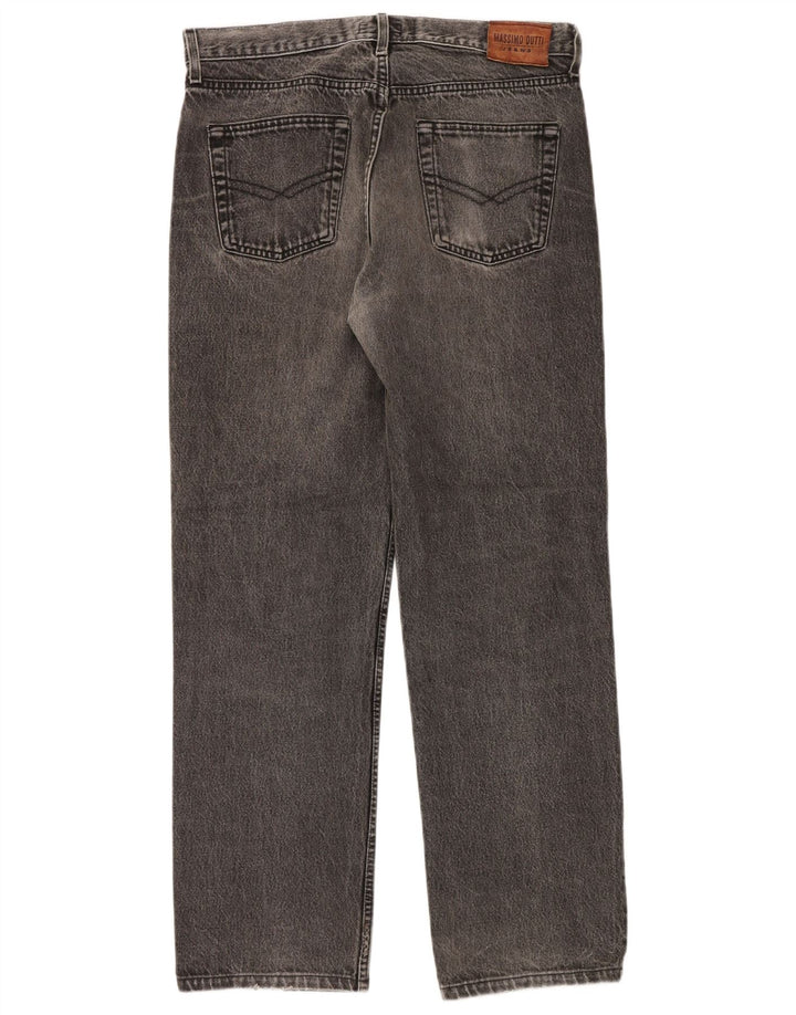 Massimo Dutti Jean droit pour homme EU 44 Large W34 L30 Gris