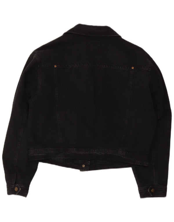 Trussardi Veste en jean courte pour femme UK 12 Noir moyen