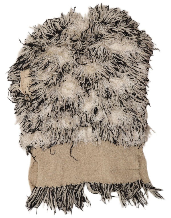 MALENE BIRGER Pull Cardigan Femme UK 10 Petit Blanc Cassé Bohème