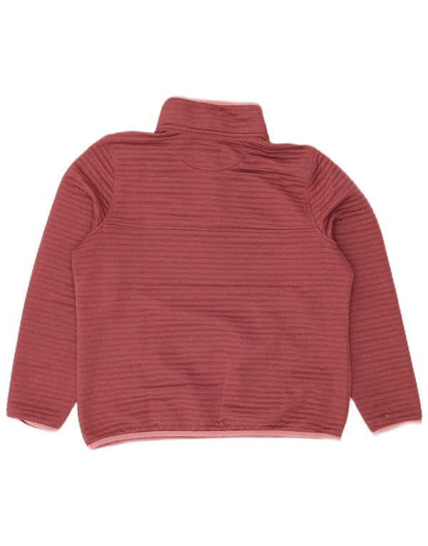 L.L.BEAN Sweat-shirt à col boutonné pour femme UK 14 Bordeaux moyen