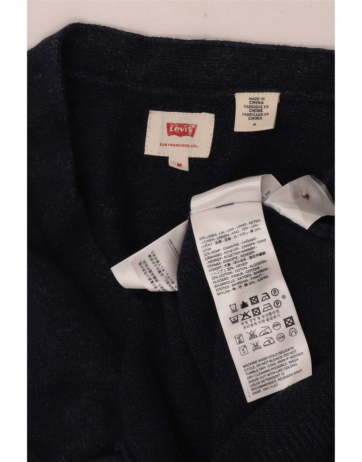 Levi's Cardigan Sweater Homme Bleu Marine Lin