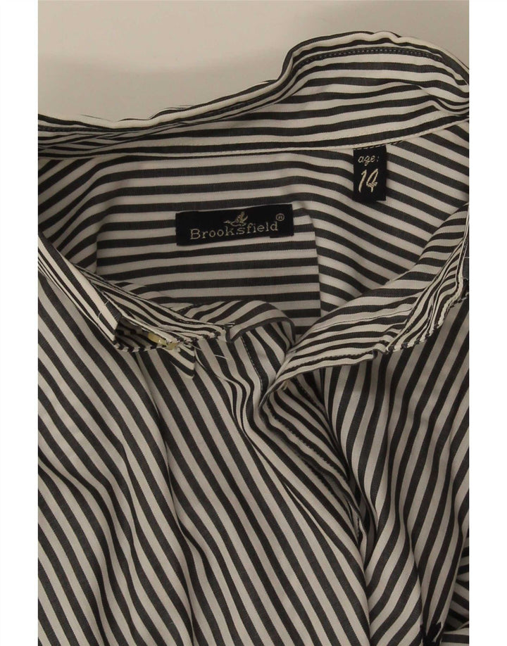Brooksfield Chemise Garçon 13-14 ans Noir à Fines Rayures