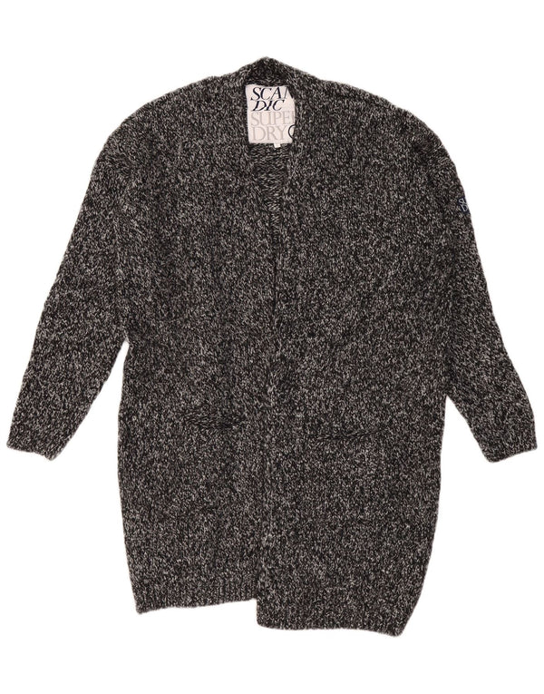 SUPERDRY Cardigan long surdimensionné pour femme UK 18 XL Gris moucheté