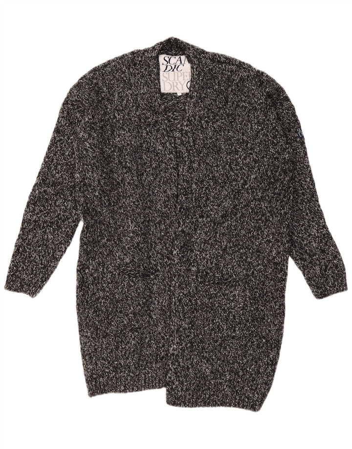 SUPERDRY Cardigan long surdimensionné pour femme UK 18 XL Gris moucheté